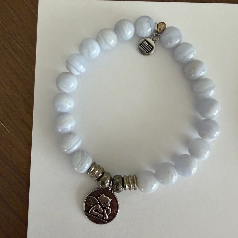 Tiffany Jazelle Silver Charm Bracelet with Cherub Charm